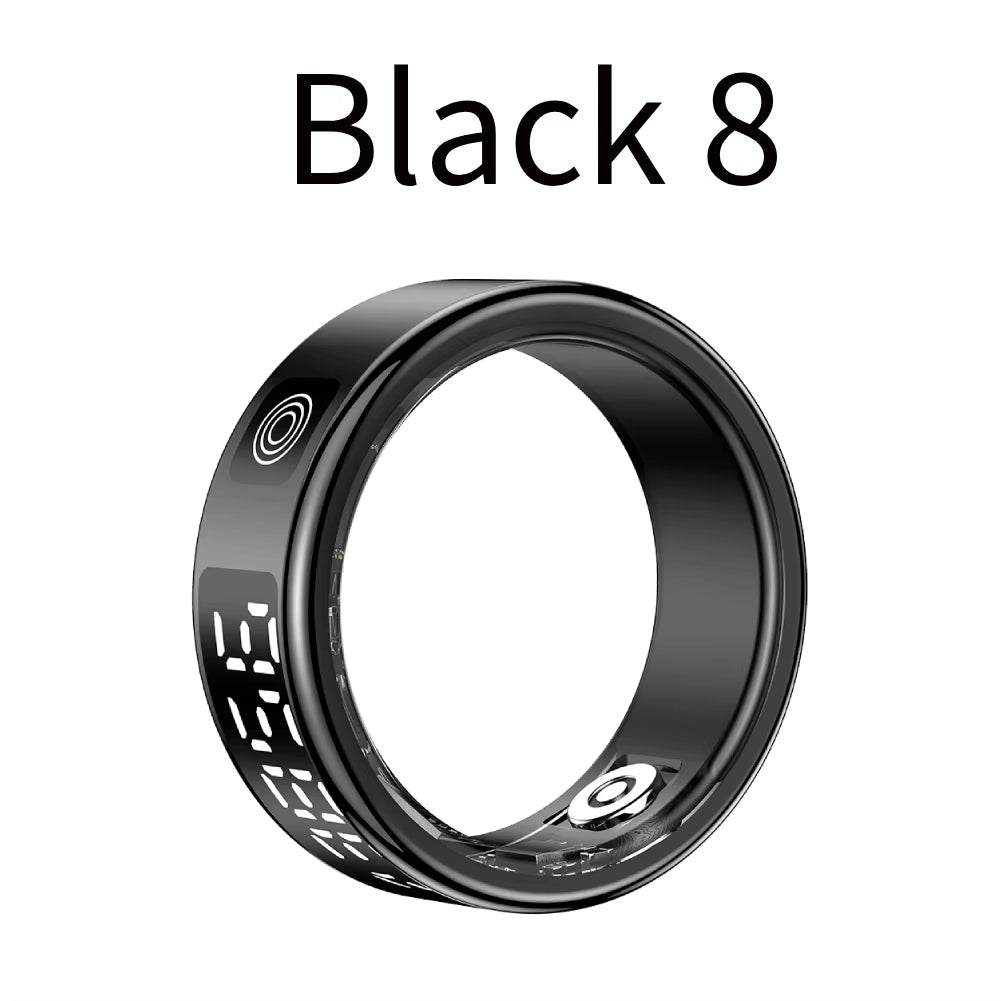 Smart Ring Multi-Sport Modes Health Monitor Bluetooth-Compatible 5.1 Heart Rate Blood Oxygen Sleep Monitoring for Men Women