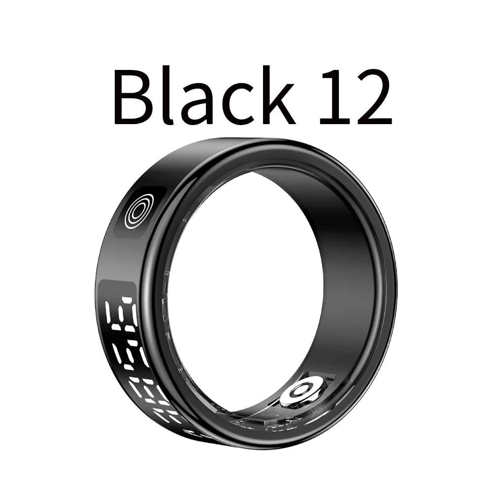 Smart Ring Multi-Sport Modes Health Monitor Bluetooth-Compatible 5.1 Heart Rate Blood Oxygen Sleep Monitoring for Men Women