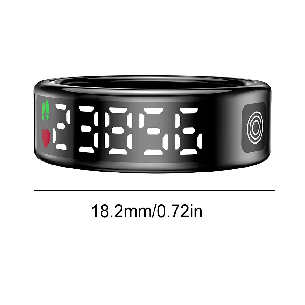 Smart Ring Multi-Sport Modes Health Monitor Bluetooth-Compatible 5.1 Heart Rate Blood Oxygen Sleep Monitoring for Men Women