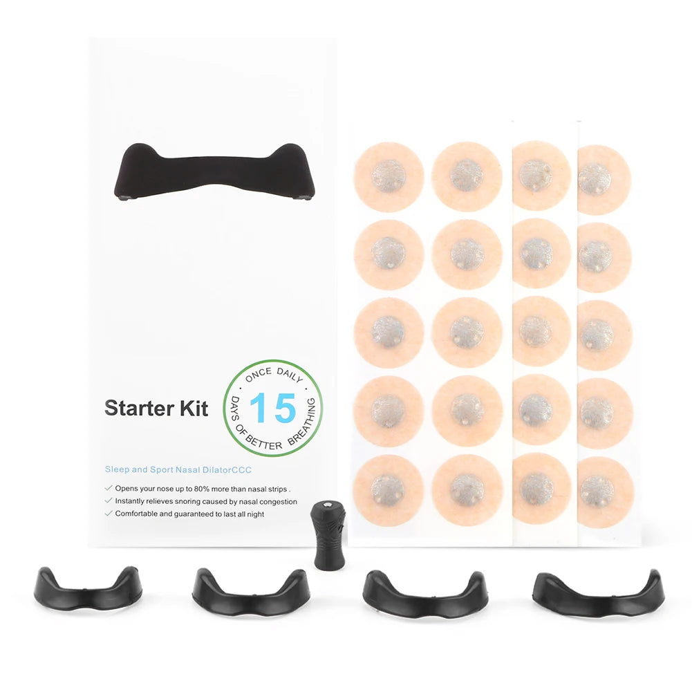 15 Pairs Magnetic Nasal Strips Increase Air Intake Nasal Breathing Dilators Reduce Snoring Breathing Intake Bands for Nighttime