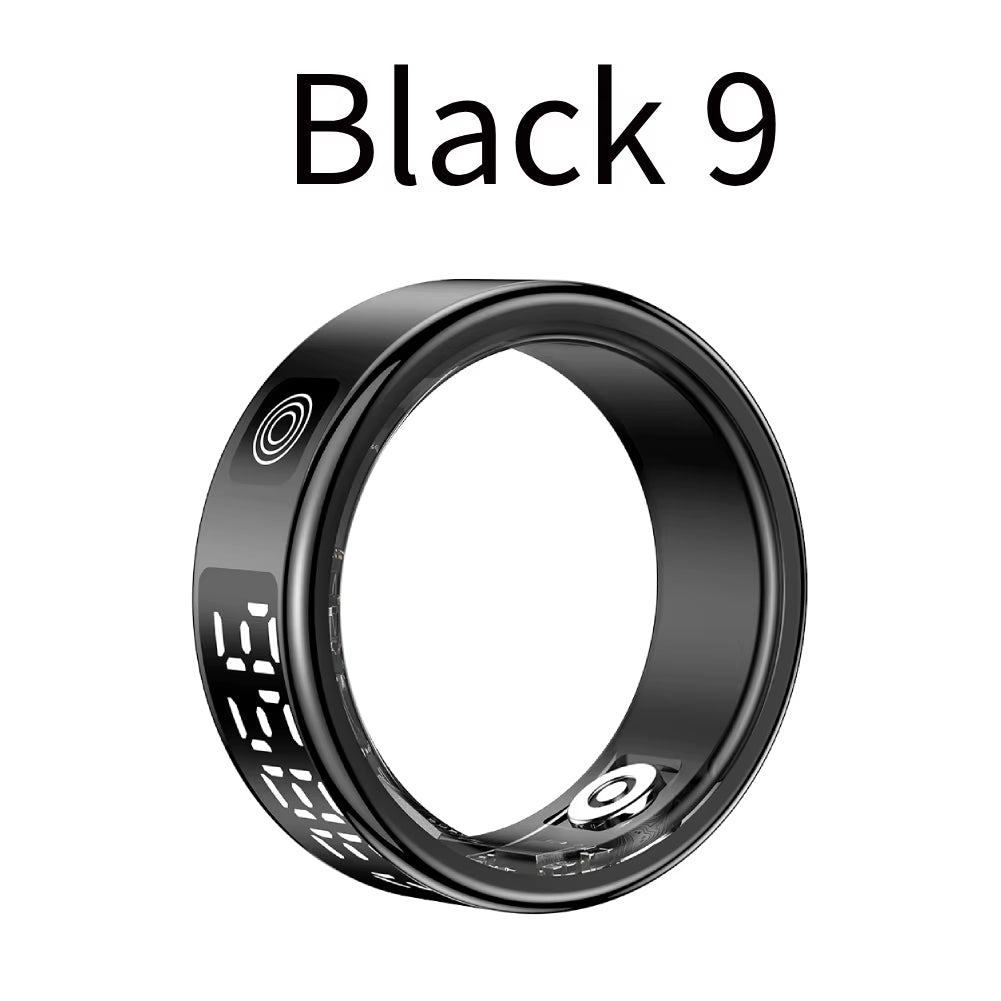Smart Ring Multi-Sport Modes Health Monitor Bluetooth-Compatible 5.1 Heart Rate Blood Oxygen Sleep Monitoring for Men Women