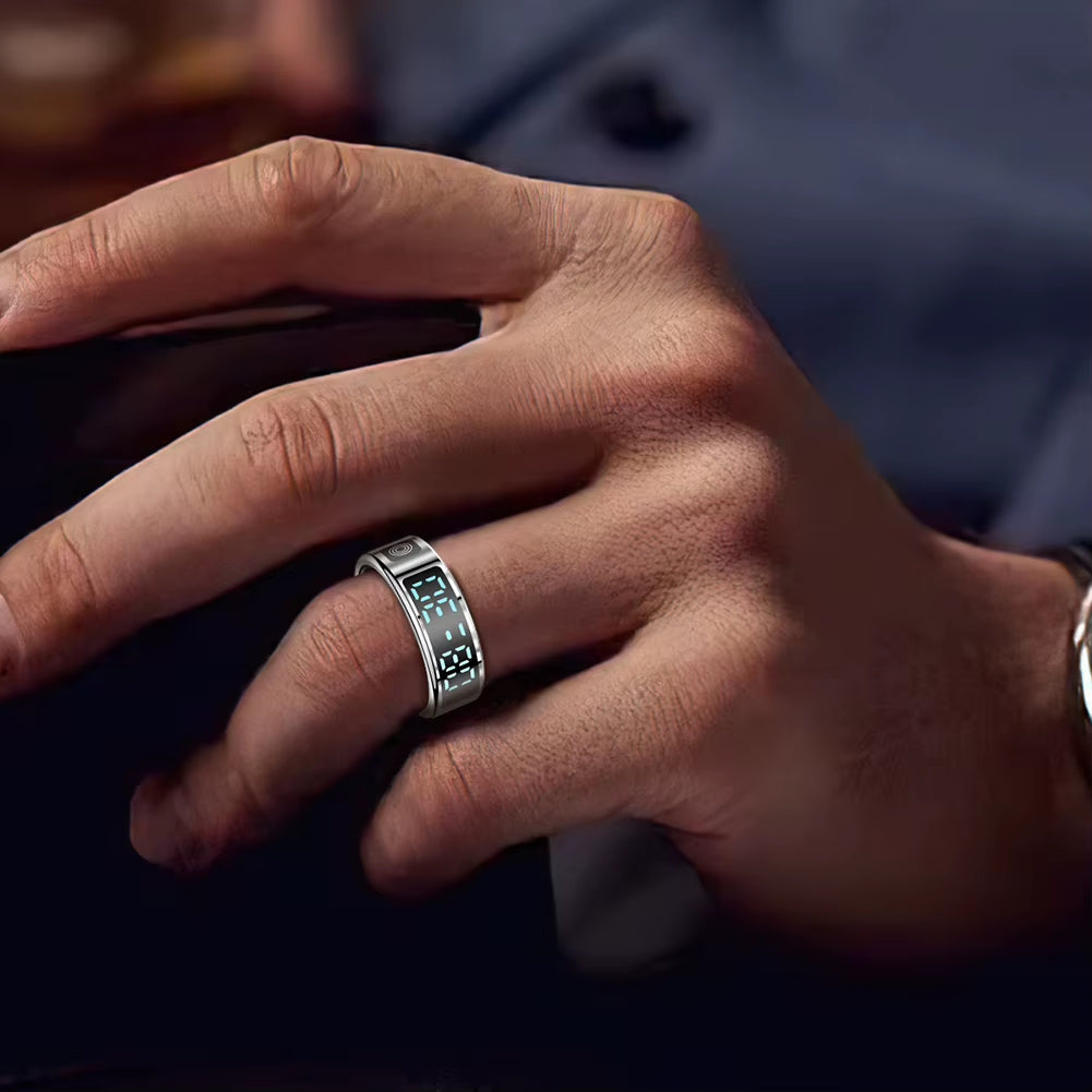 Smart Ring Multi-Sport Modes Health Monitor Bluetooth-Compatible 5.1 Heart Rate Blood Oxygen Sleep Monitoring for Men Women